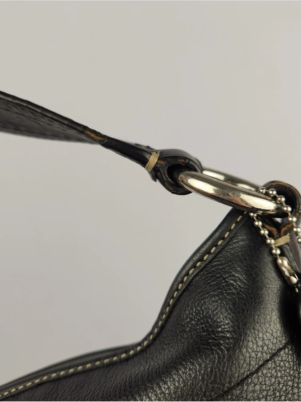 Coach Vintage Soho Hobo Black Leather Bag